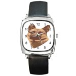 German Shepherd Square Metal Watch