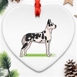 Great Dane Ornament (Heart)