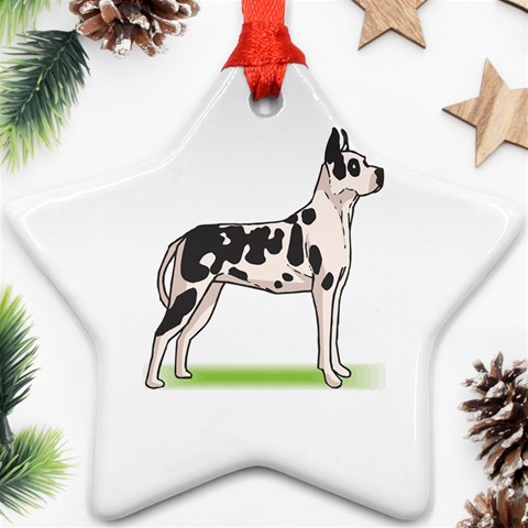 Great Dane Ornament (Star) from ArtsNow.com Front