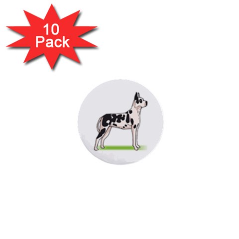 Great Dane 1  Mini Button (10 pack)  from ArtsNow.com Front