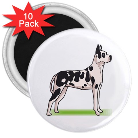 Great Dane 3  Magnet (10 pack) from ArtsNow.com Front