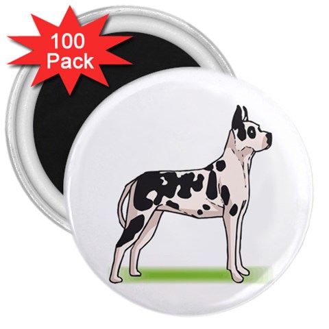 Great Dane 3  Magnet (100 pack) from ArtsNow.com Front