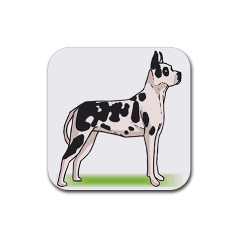 Great Dane Rubber Coaster (Square) from ArtsNow.com Front