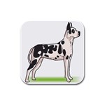 Great Dane Rubber Square Coaster (4 pack)