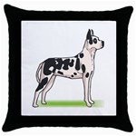 Great Dane Throw Pillow Case (Black)