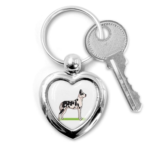 Great Dane Key Chain (Heart) from ArtsNow.com Front