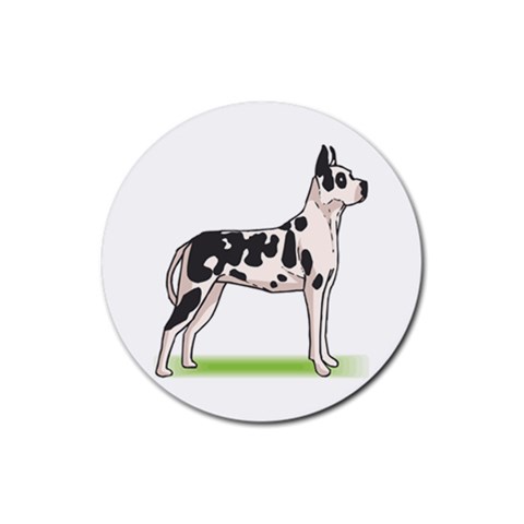 Great Dane Rubber Coaster (Round) from ArtsNow.com Front