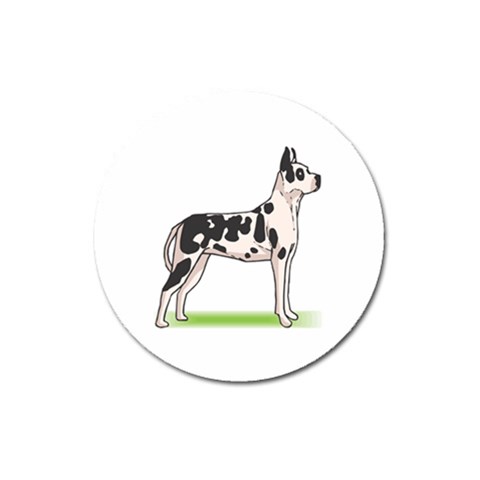 Great Dane Magnet 3  (Round) from ArtsNow.com Front