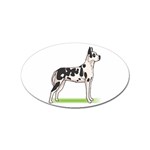 Great Dane Sticker Oval (10 pack)