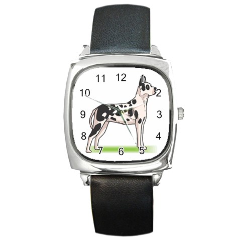 Great Dane Square Metal Watch from ArtsNow.com Front