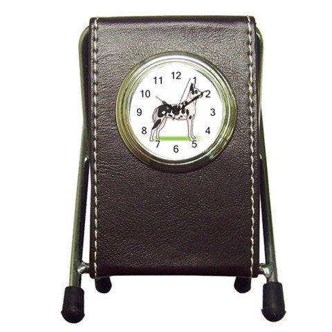 Great Dane Pen Holder Desk Clock from ArtsNow.com Front