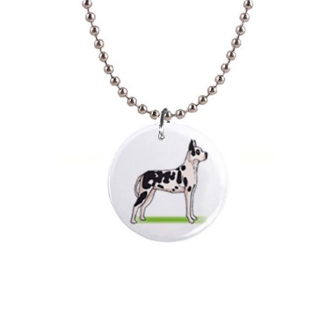 Great Dane 1  Button Necklace from ArtsNow.com Front