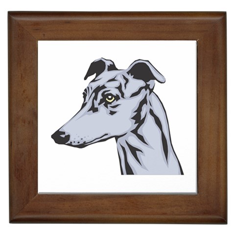 Greyhound Framed Tile from ArtsNow.com Front