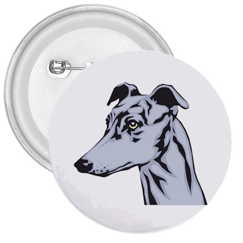 Greyhound 3  Button from ArtsNow.com Front