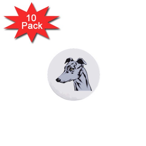 Greyhound 1  Mini Button (10 pack)  from ArtsNow.com Front