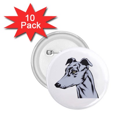 Greyhound 1.75  Button (10 pack)  from ArtsNow.com Front