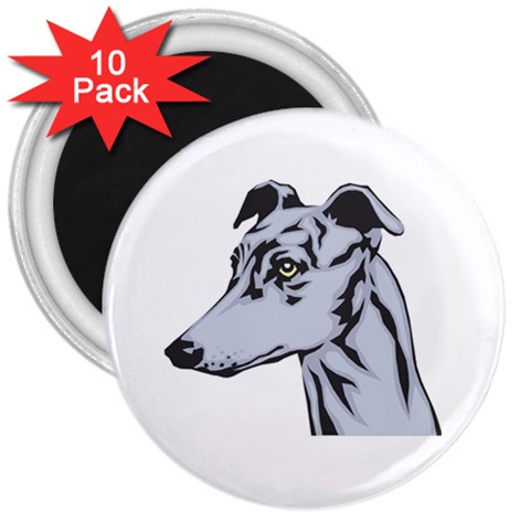 Greyhound 3  Magnet (10 pack) from ArtsNow.com Front