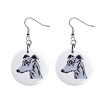 Greyhound 1  Button Earrings