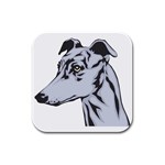 Greyhound Rubber Square Coaster (4 pack)