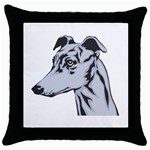 Greyhound Throw Pillow Case (Black)