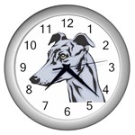 Greyhound Wall Clock (Silver)