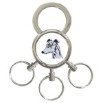 Greyhound 3-Ring Key Chain