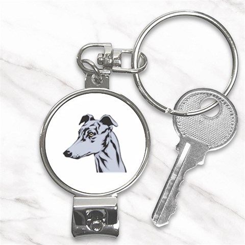 Greyhound Nail Clippers Key Chain from ArtsNow.com Front