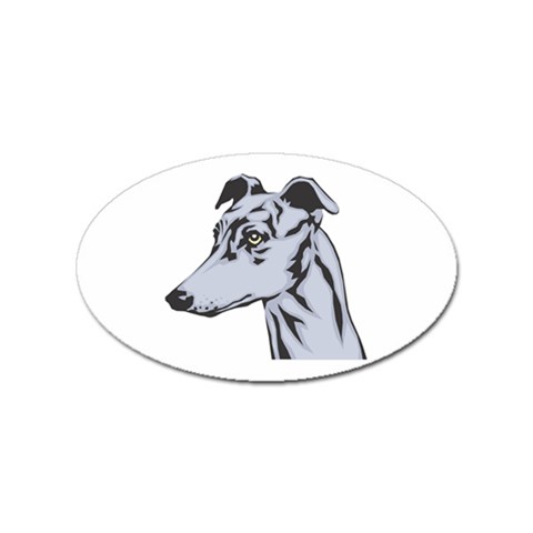 Greyhound Sticker (Oval) from ArtsNow.com Front