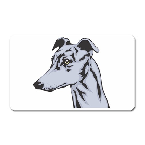 Greyhound Magnet (Rectangular) from ArtsNow.com Front