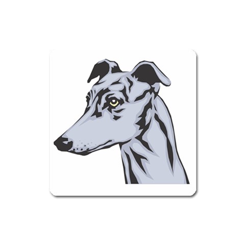 Greyhound Magnet (Square) from ArtsNow.com Front