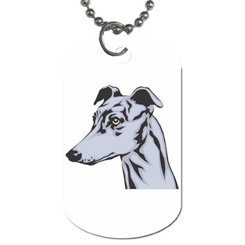 Greyhound Dog Tag (One Side) from ArtsNow.com Front