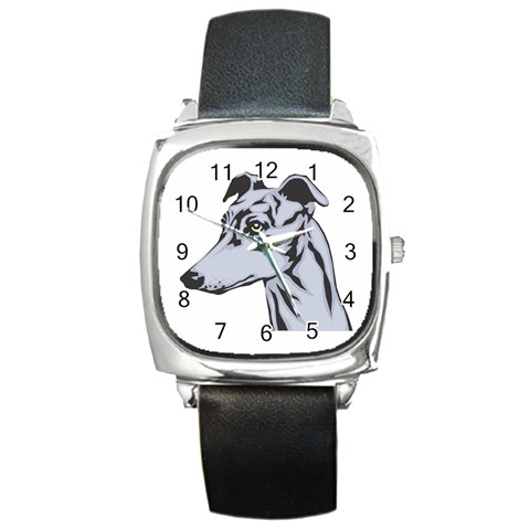 Greyhound Square Metal Watch from ArtsNow.com Front