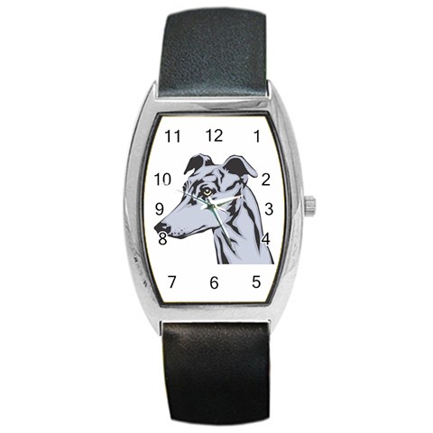 Greyhound Barrel Style Metal Watch from ArtsNow.com Front