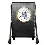 Greyhound Pen Holder Desk Clock