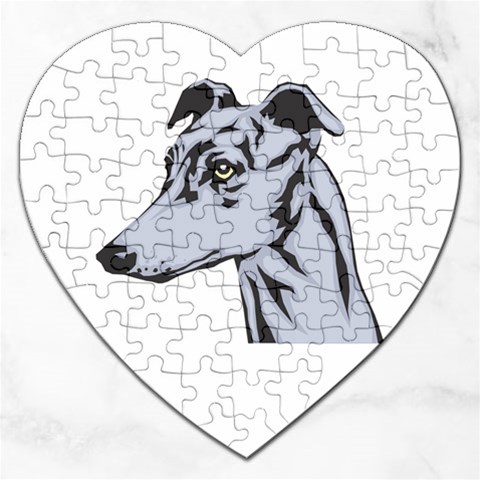 Greyhound Jigsaw Puzzle (Heart) from ArtsNow.com Front