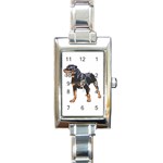 Rottweiler Rectangular Italian Charm Watch