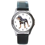 Rottweiler Round Metal Watch