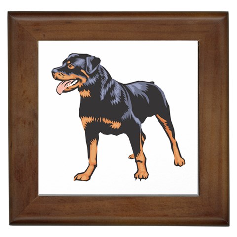 Rottweiler Framed Tile from ArtsNow.com Front