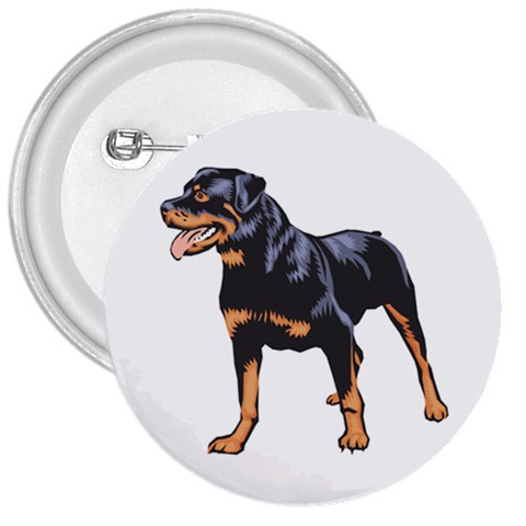 Rottweiler 3  Button from ArtsNow.com Front