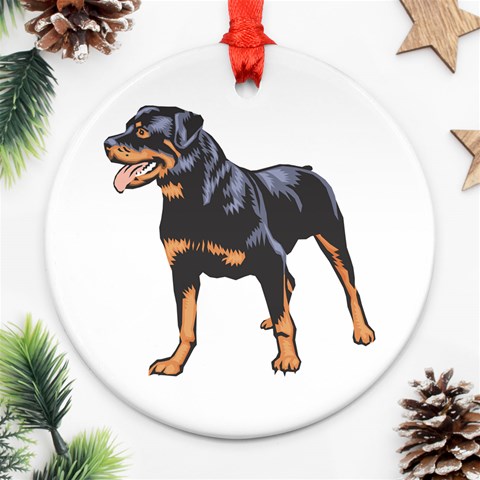 Rottweiler Ornament (Round) from ArtsNow.com Front