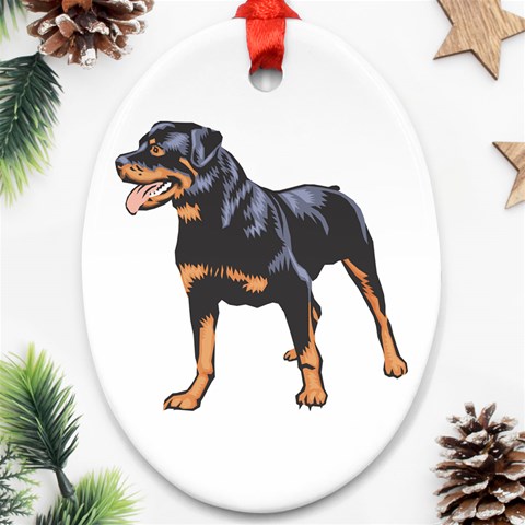 Rottweiler Ornament (Oval) from ArtsNow.com Front