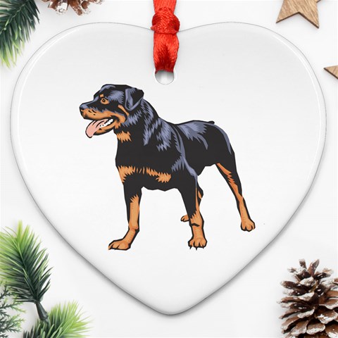 Rottweiler Ornament (Heart) from ArtsNow.com Front