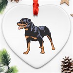 Rottweiler Ornament (Heart)