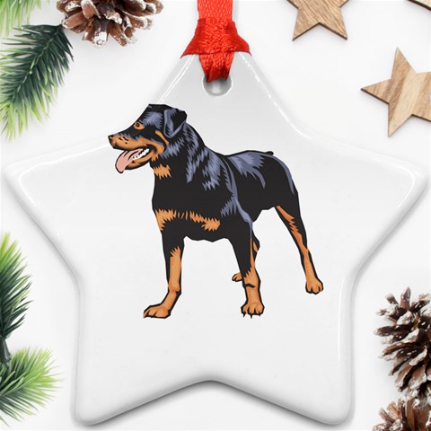 Rottweiler Ornament (Star) from ArtsNow.com Front