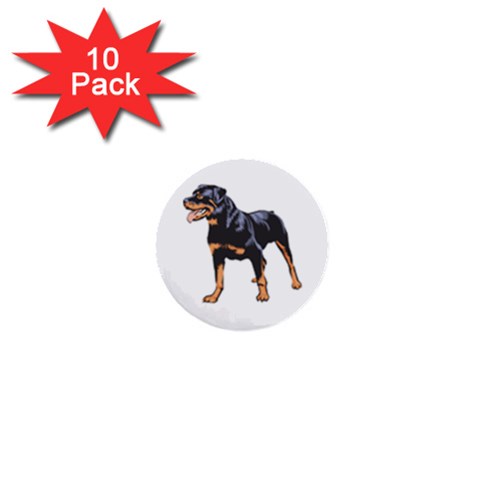 Rottweiler 1  Mini Button (10 pack)  from ArtsNow.com Front