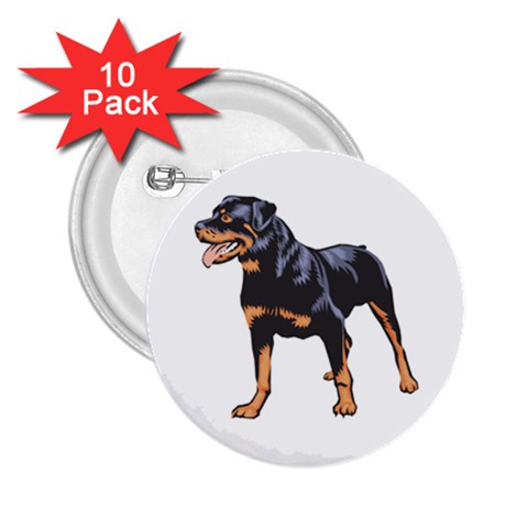 Rottweiler 2.25  Button (10 pack) from ArtsNow.com Front