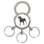 Rottweiler 3-Ring Key Chain