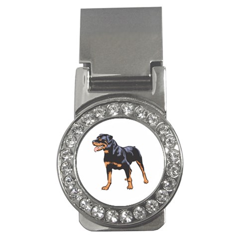 Rottweiler Money Clip (CZ) from ArtsNow.com Front