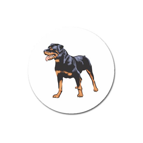 Rottweiler Magnet 3  (Round) from ArtsNow.com Front