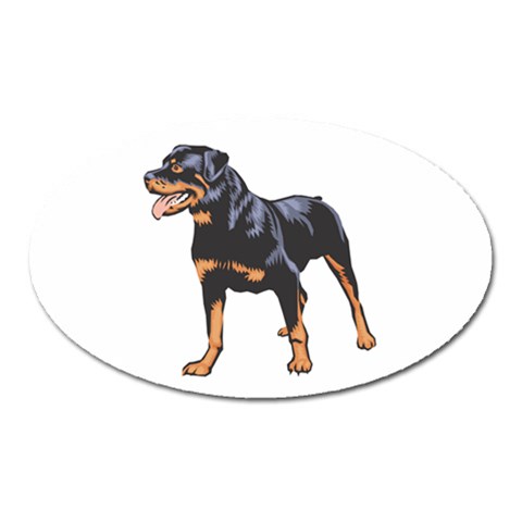 Rottweiler Magnet (Oval) from ArtsNow.com Front